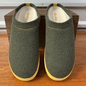 Olukai Men Hamani Hulu Shearling Wool Lined Comfort Mule Slipper Size 12